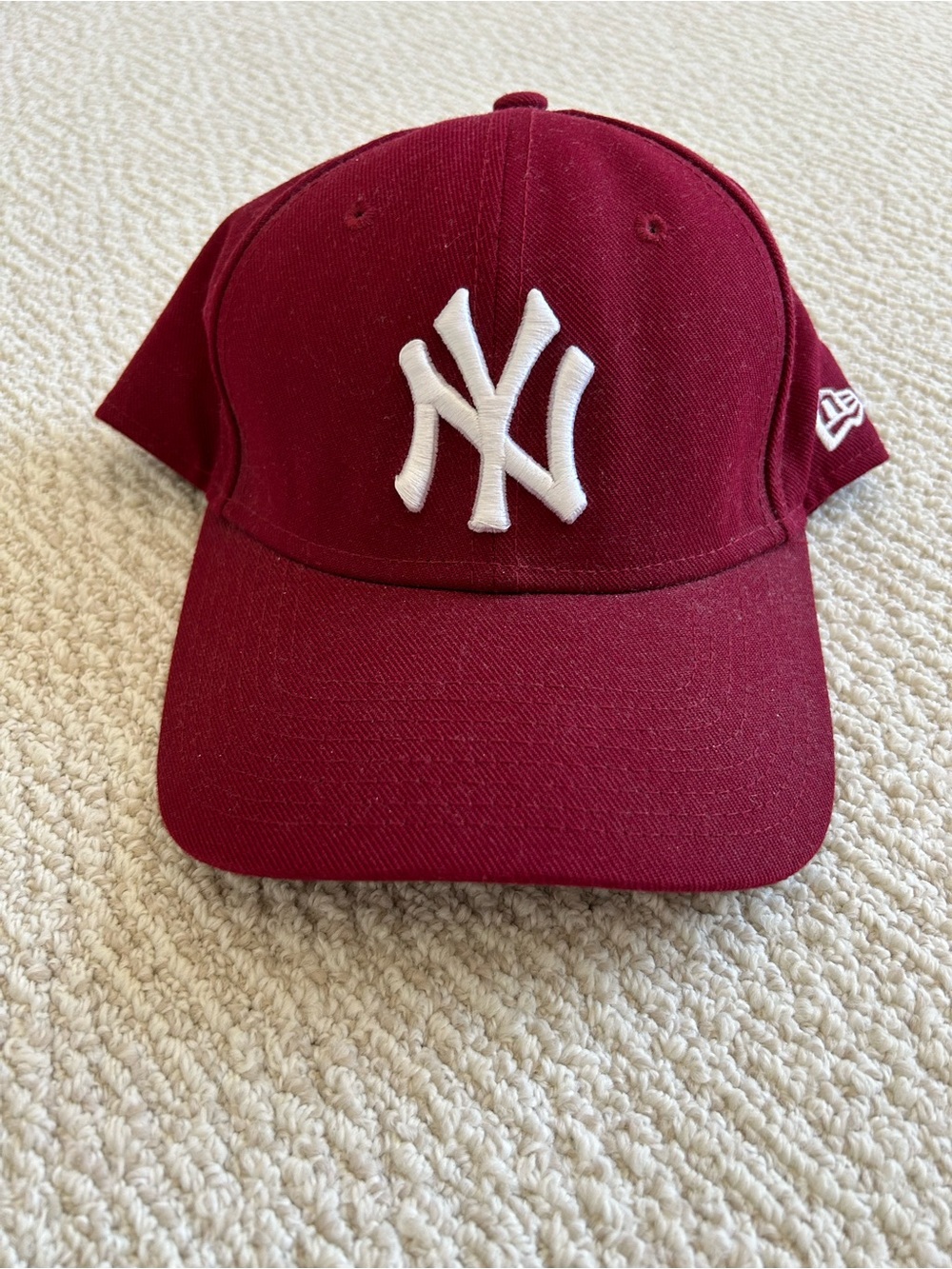 New Era Maroon New York Yankees Cap with White Logo